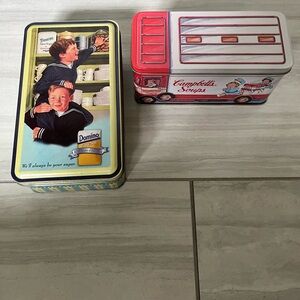 Vintage Domino and Campbell's Soup Tins